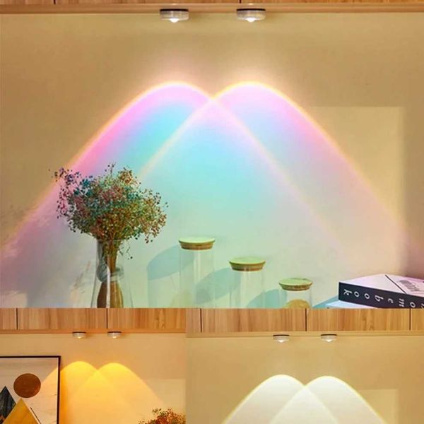 Cabinet Lights Battery Powered Stick On Wall Sunset Lamp Kitchen Bedroom Closet Cupboard Night Light Decoration Juice wrld Sign X250128