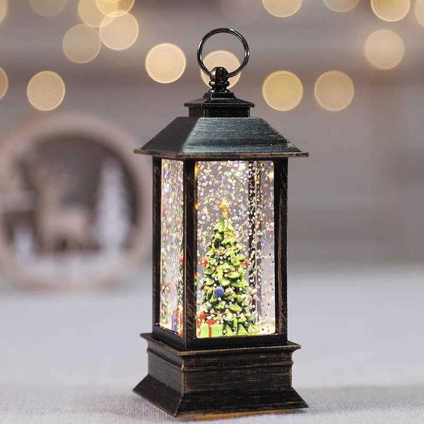 Night Lights Christmas decorations household lanterns small oil lamps candles Christmas tree decorations Santa Claus reindeer lights New Yea