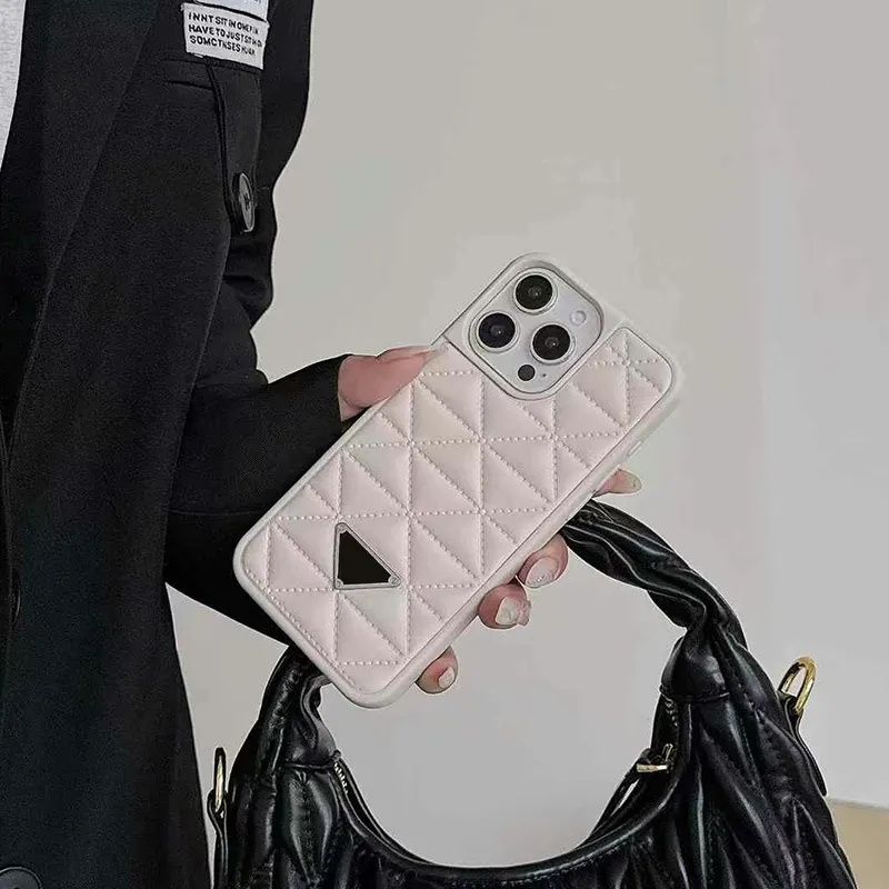 Designer Phone Case for iPhone 16 Pro Max Cases Card Holders Apple iPhone 15 pro max 17 13 12 13promax 14 Plus 15 Plus Case Leather Caviar Quilted t