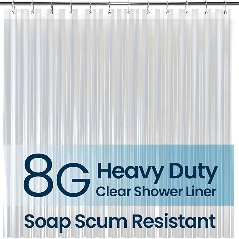 TEMU Bathroom Shower Curtain Plastic Shower Curtain Premium Peva With Rust Proof Grommets Clear 8g Bathroom Accessories 72x72.