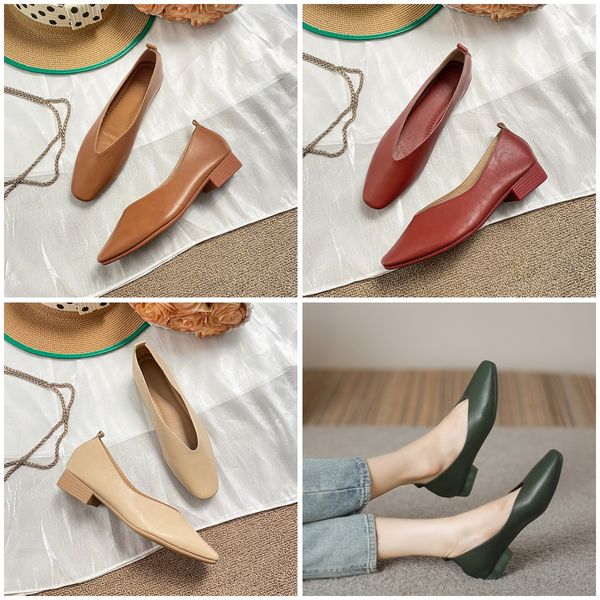 New Dress Shoes Low cut high heels Womens Leather Pumps amirisneakers Lady Sandals Classic Style Cuff Wedding Slingback Heels Black green He