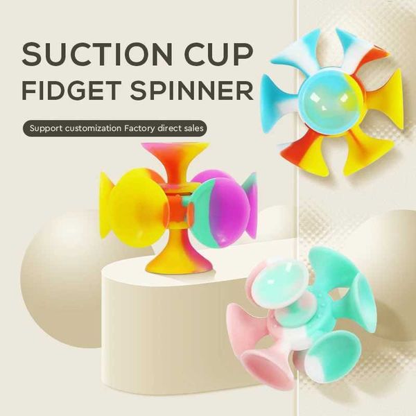 Childrens puzzle-relieving toy suction cup fidget spinner Y240810