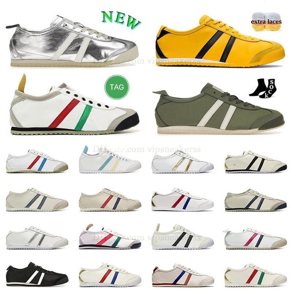 High Quality Sneakers Lace-up Running Shoes Mexicos Japan Tiger 66 Tigers Mexico 66 Loafers Platform Blue Scarpe Classic Tenis Metallic Silv