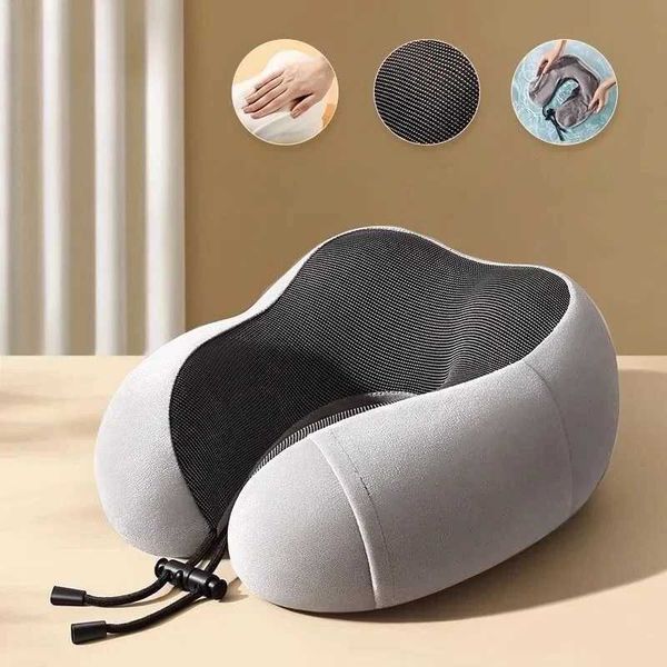 2024 New Soft Travel Pillow U Shaped Travel Healthcare Memory Foam Neck Cervical Airplane Pillow Neck Cushion Y240918