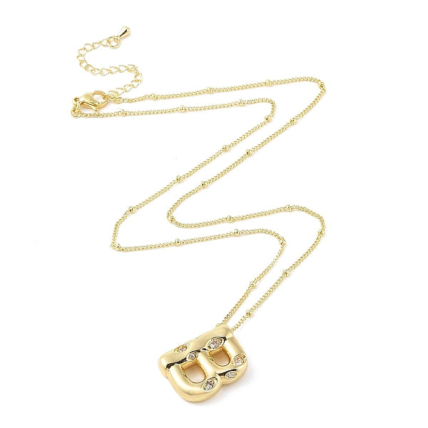 Collares pendientes de circonita cúbica transparente micro pavé de latón