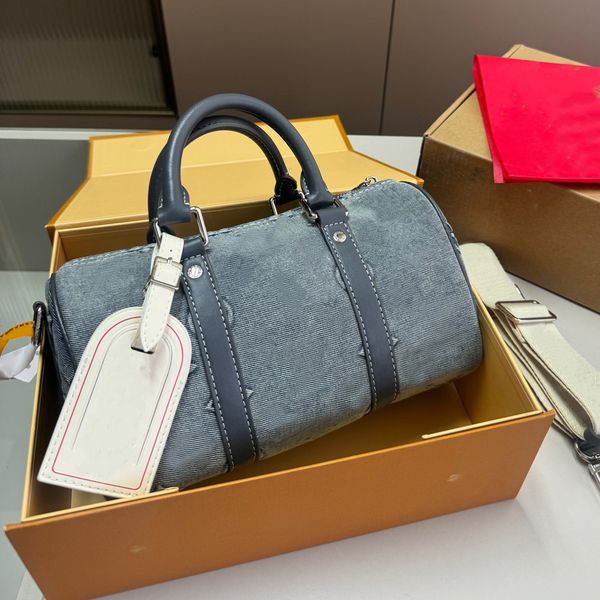 Sport Travel bag 25 designers high-quality denim men&#039;s and women&#039;s embossed handbag fashion outdoor handbag luxury zipper shoulder