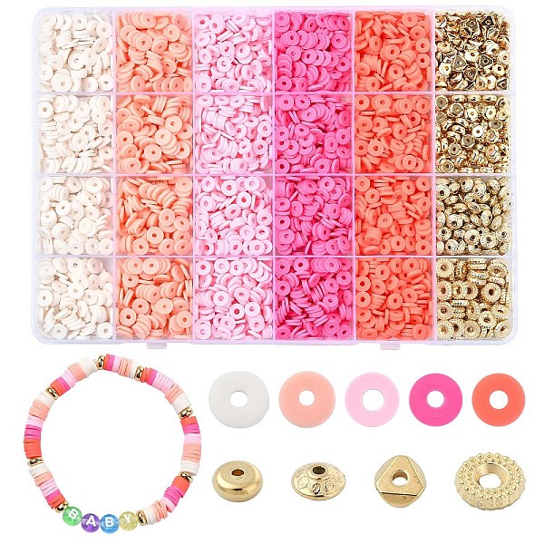 DIY Disc Polymer Clay & CCB Plastic Beads Jewelry Making Findings Kits