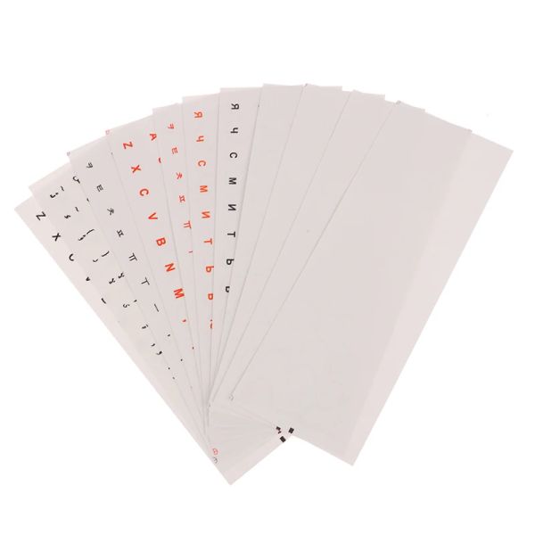 Transparent Circular Keyboard Sticker Arabic-Russian-English-Korean-Cangjie Letter Keyboard Sticker Protective Sticker