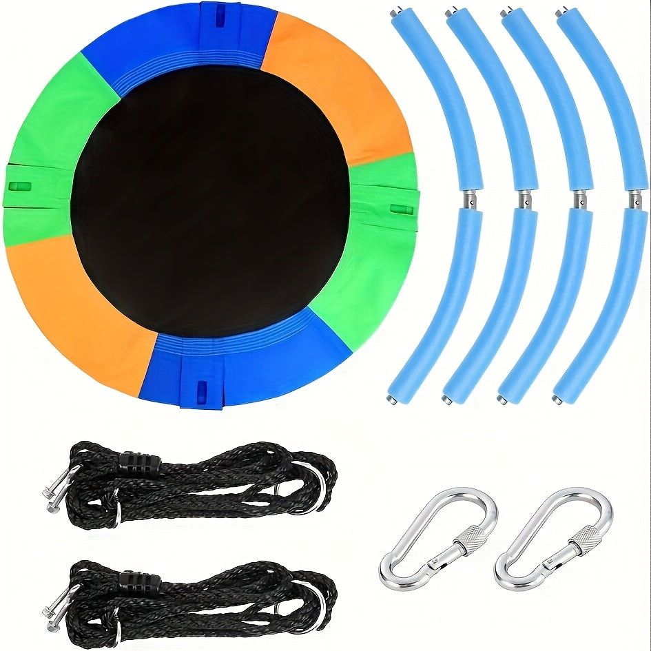 TEMU 40 Inch Outdoor Ufo Swing, Circular Disc Hanger, Bearing 900 , 900d Oxford Waterproof Fabric Sling ()