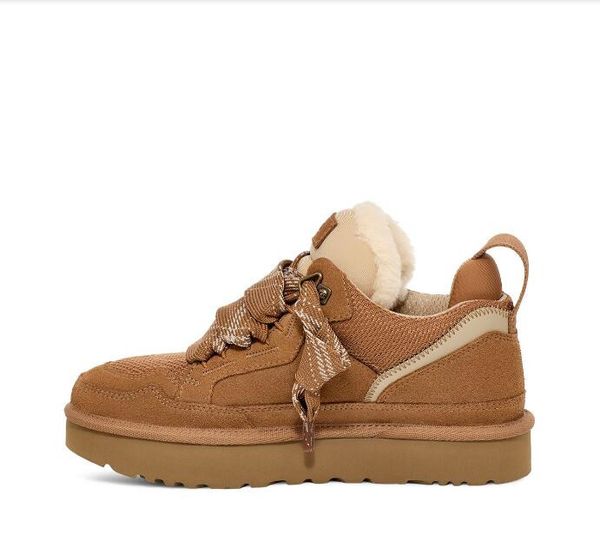 Autumn Winter Low Mel Shoes Casual Botas de neve Top acolhedora de pele de carneiro esportivo de carneiro casual x241206