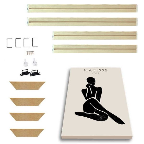 Frames Large 50x70 60x90 70x100 Canvas Frame Wooden Photo Frame Oil Painting Canvas Diamond Painting Frames Wall Art Canvas Diy Poster