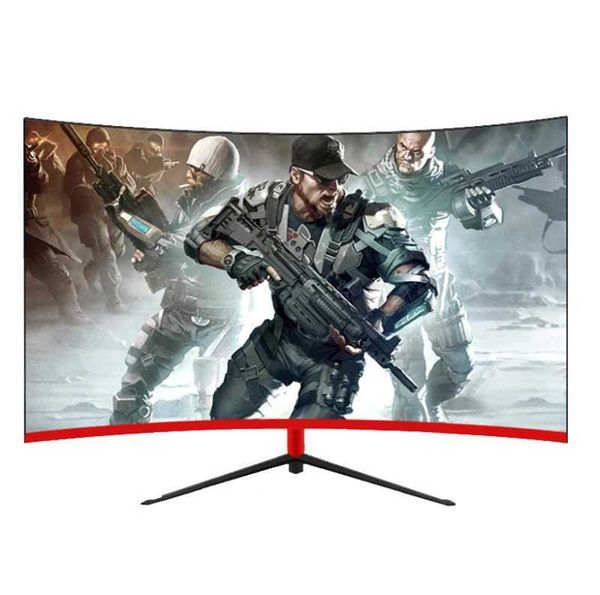 Monitors SILIJUN Monitor PC 27/24 Inch 1920x1080p TFT/LCD Curved 75Hz HD Gaming Display Q24/Q27 Desktop Screen VGA/HDMI Interface Y240626MFN