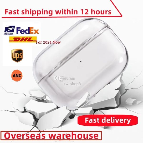 USA Stock Earphone Cove For Airpod Pro 2 2nd airpod 4 3 pros Headphone Accessories Solid TPU Silicone Protective Wireless Charging Shockproo