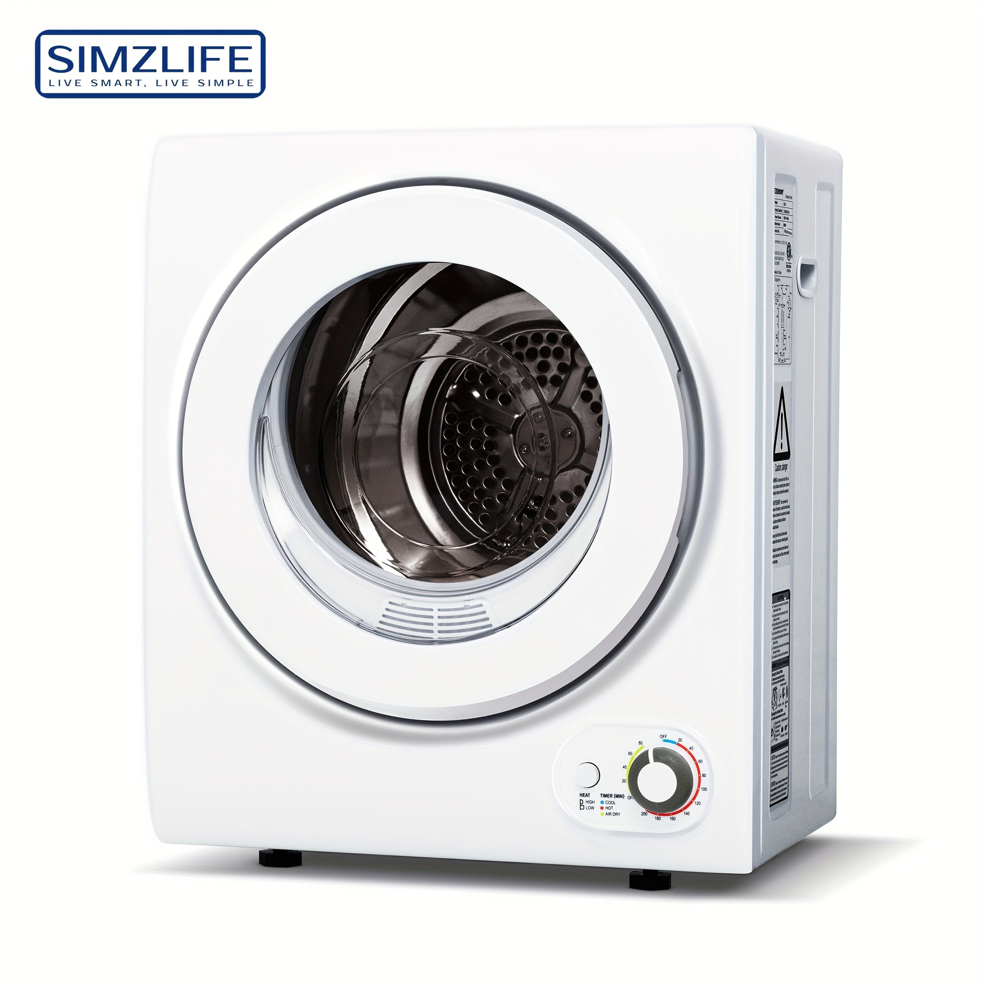TEMU 110v Portable Clothes Dryer 850w Compact Laundry Dryers 1.5-1.6-1.8-2.85 Cu.ft Front Load Stainless Steel Electric Dryers Machine With Stainless