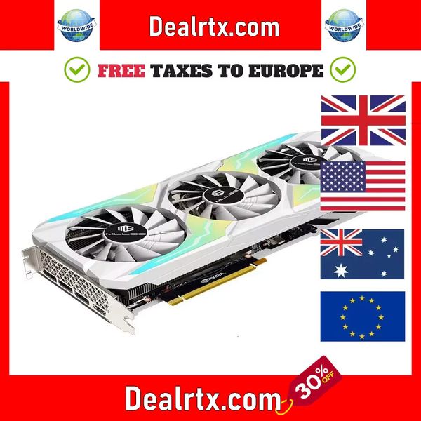 USED RTX 3080 10GB Graphics Card GDDR6X 320 Bit PCI-E 4.016 8+8Pin NVIDIA GPU RGB Lighting Gaming Video Card Placa De Video