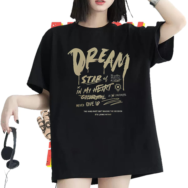 Crew Neck Cotton Breathable T shirt New Daily Wear Women Tees Custom Anime Wholesale Clothings