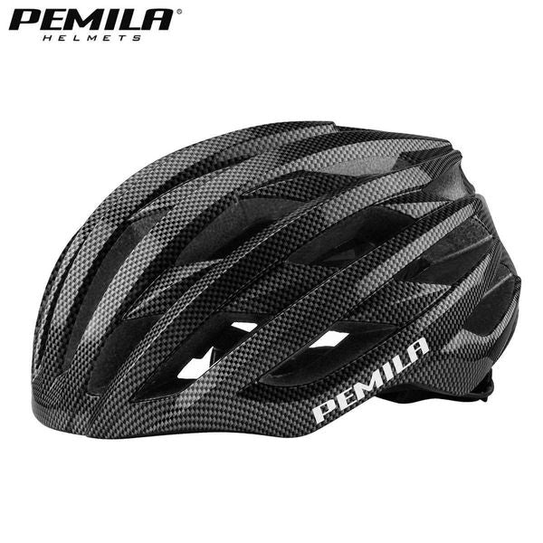 Cycling Helmets PEMILA NEW Road Bike Helmet Ultralight Mountain Carbon Streaks MTB Cycling Riding Helmet Men Women Outdoor Sports Bicycle He