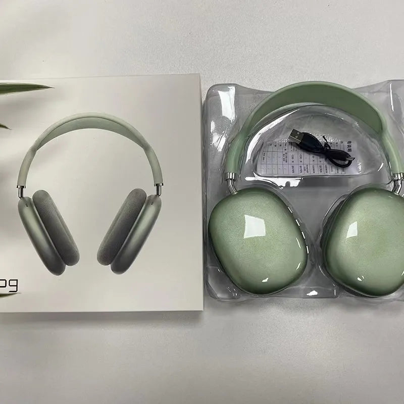 P9 Max Wireless Bluetooth Comfortable Fashion Sports Headphones Active Noise Cancelling HiFi Stereo Sound Travel Work Headset