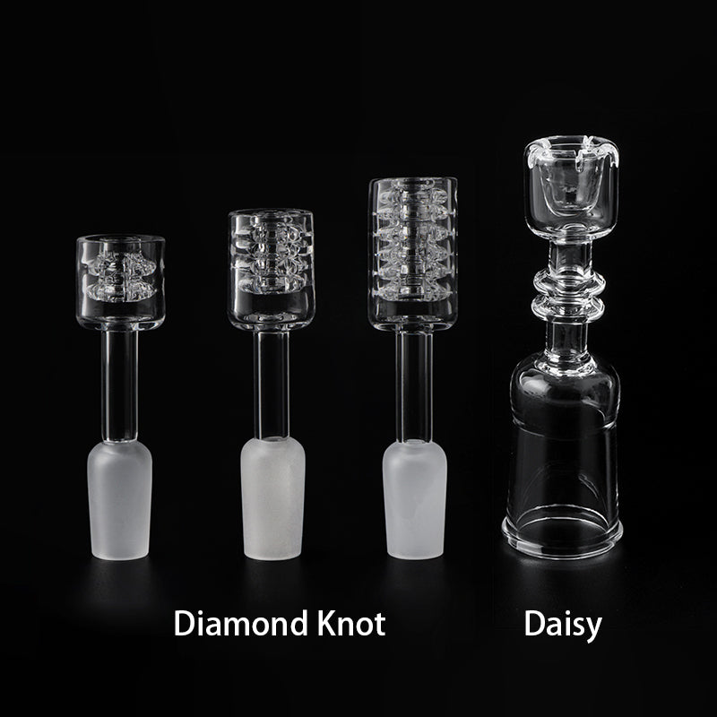 Beracky 2-4-6 Stack Diamond Knot Quartz Nail Banger 10mm 14mm 18mm Male Female Daisy Domeless Nails For Glass Water Bongs Dab Oil Rigs