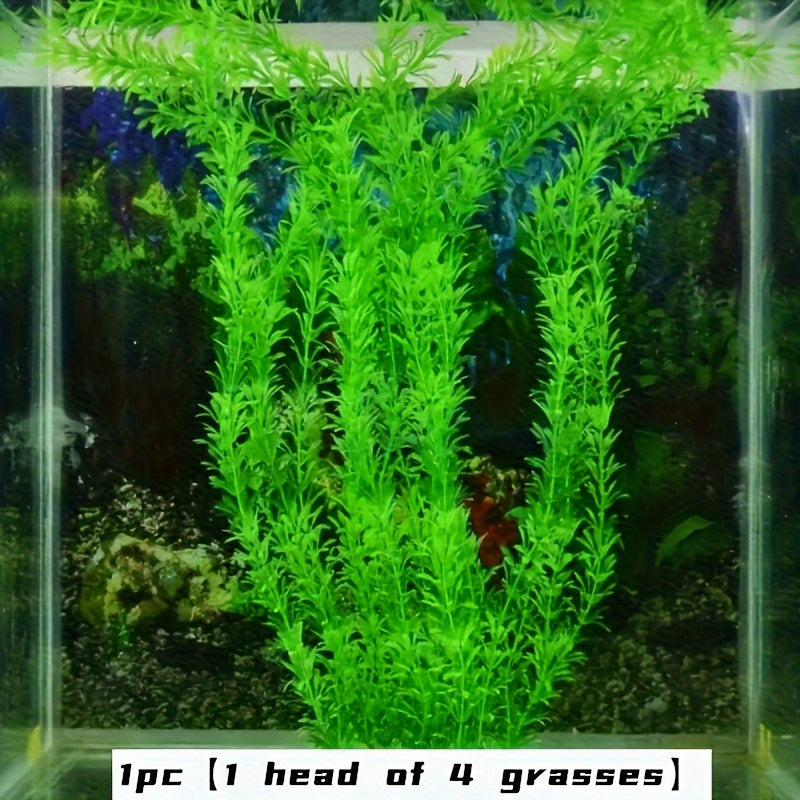 TEMU Vibrant Artificial Aquarium Plant - Durable Abs Resin Water Grass For Fish Tank Decor