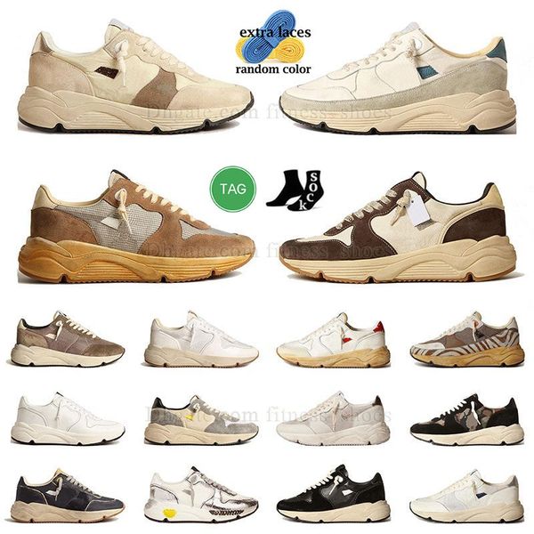 Top designer Running Sole Sneaker Womens Mens Designer Casual Shoes Gold Glitter Star Camouflage Vintage Finish Luxury Handmade Italy Brand