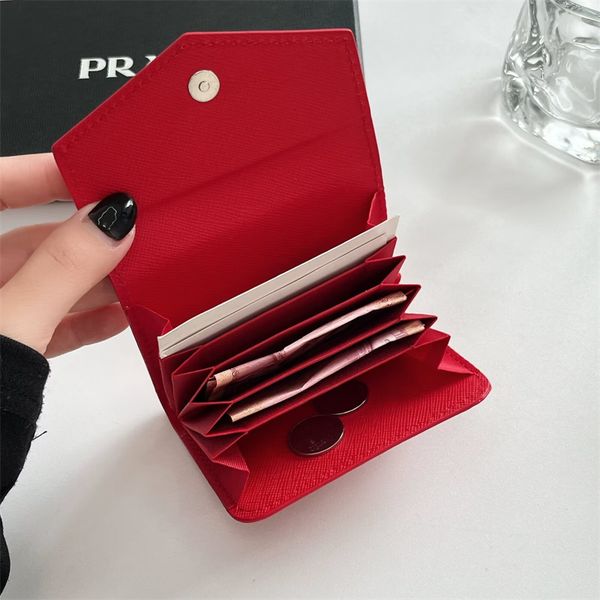 High Quality Storage Designer Cardholder Wallet Credit Bag Pocket mini bumbag Card holder Mens and womens Triangular nameplate bag Pouches