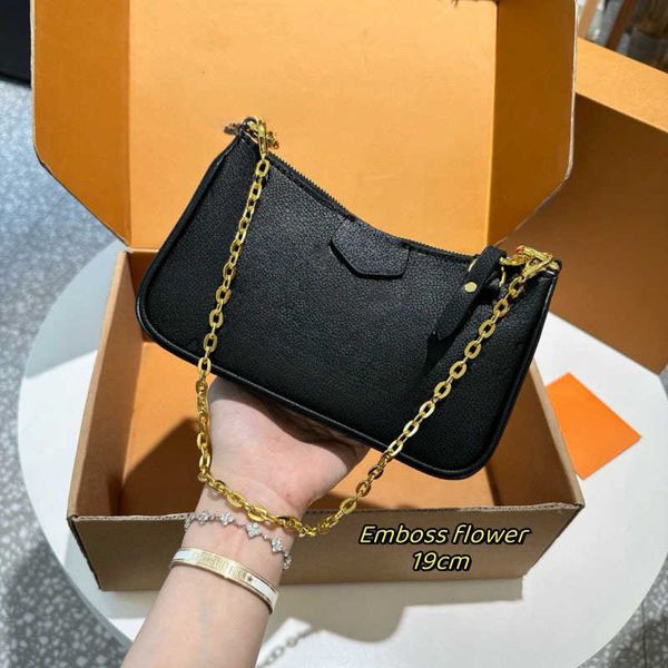 Shoulder Bags Designer Bag Easy Pouch Women Crossbody gradient Shoulder wallet on chain bag Lady On Strap Purse Letters Embossed Flower Stri
