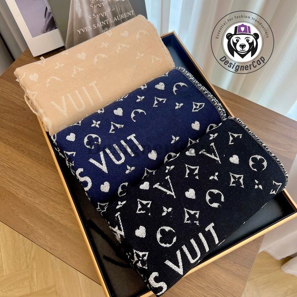 Designer Scarf Luxury Women Shawl 100% cashmere Scarf Winter Warm Designer Shawls Wraps Print Smooth Fashion Bufanda Thick Blanket Scarves M