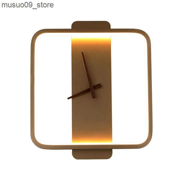 Other Home Decor Nordic Led Wall Lamp Art Clock Design Wall Light Creative Aisle Bedroom Living Room Background Wall Decora Wall Sconce Ligh