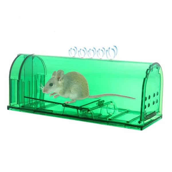Smart Self-locking Mousetrap Safe Firm Transparent Household Mouse Catcher Control Cage Reusable Mice Rodent Catcher Rat Traps