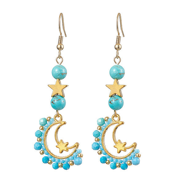 Boucles d'oreilles pendantes en acier inoxydable 201