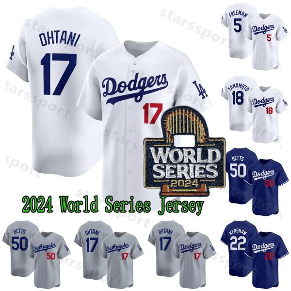 2024 World Series Baseball Jersey Mookie Betts Anthony Banda Ben Casparius Edgardo Henriquez 17 Shohei Ohtani Dodgers Landon Knack Austin Ba