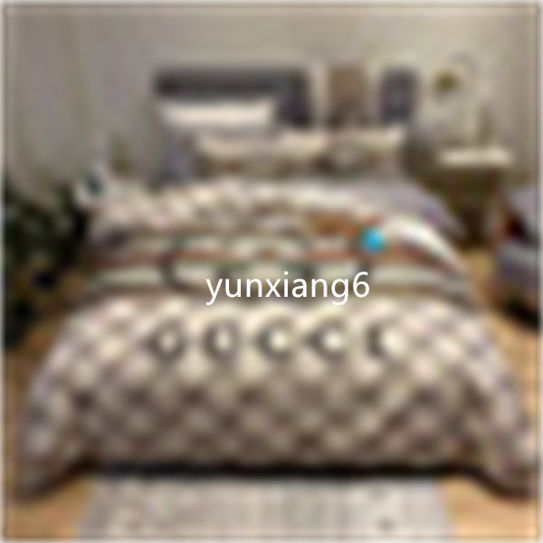 Bedding Set Four Seasons Home Bedroom Set Bed Sheet Duvet Cover Lightweight Luxury Duvet Cover Bed Pillowcase-a