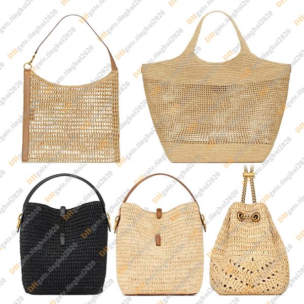 Ladies Fashion Casual Designe Luxury RAFFIA Bag Totes Shoulder Bags Handbag Top Handbag Bag Shopping Bag Top Mirror Quality 774297 773984 77