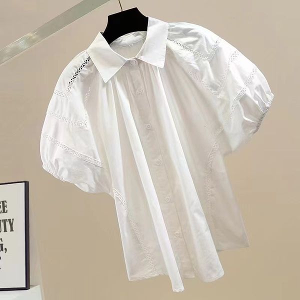 tops t shirt women tops women clothes Lapel Neck Spandex Striped Casual womens tops shirts women European women&#039;s breasted hollow bubbl