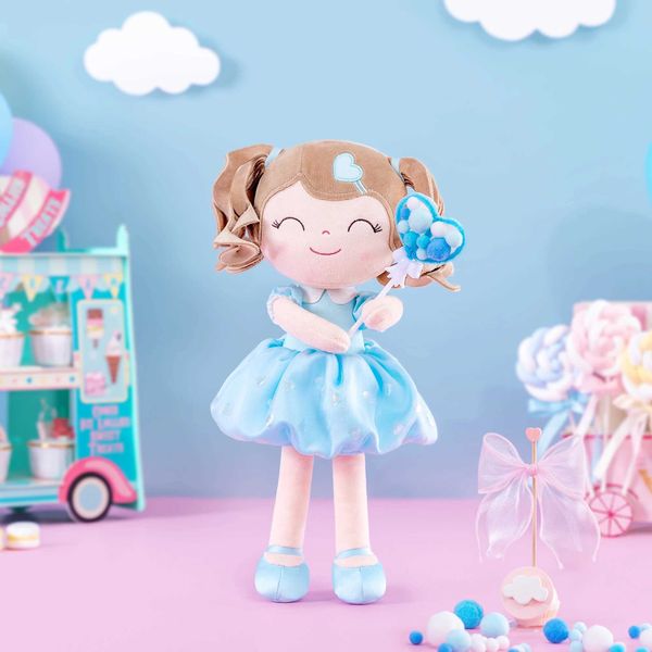 16inches Plush Dolls Baby Girls Princess Dolls Light Blue Dress Ideas Babys First Birthday Gifts Doll Collection Z250108