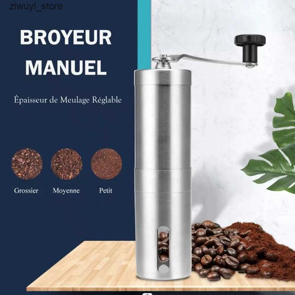 Manual Coffee Grinders Manual Coffee Grinder Mini Stainless Steel Hand Handmade Coffee Bean Grinders Mill Foamer Kitchen Tool Coffee Accesso