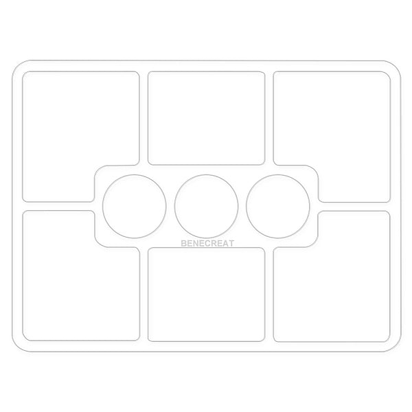 Plantillas de enrutador de bandeja acrílica rectangular de 9 bolsillo para carpintería