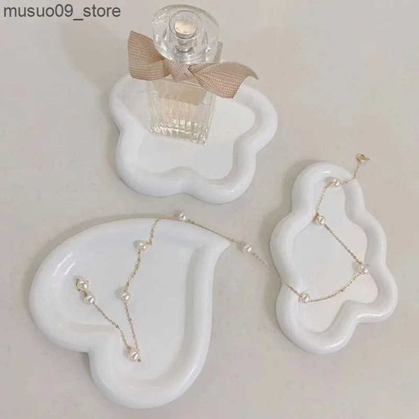 Decorative Plates Trays Home Jewelry Dish Heart Cloud Shape Plate Organizer Watch Holder Earrings Necklace Bowls L240910