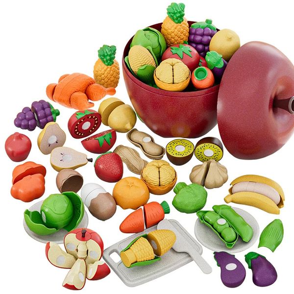 Children Simulation Cut Fruit Girl Toys Pretend To Play Kitchen Games Party Activities Box Play House Set Girl Games Gifts 241216