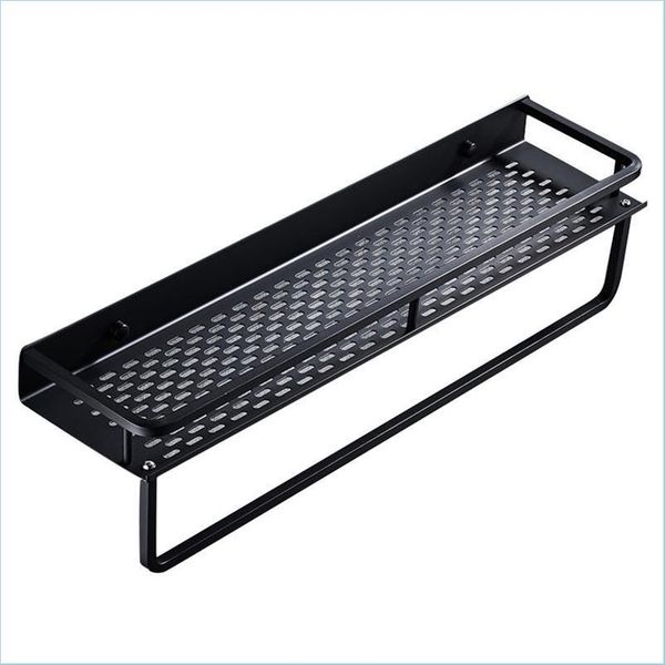 Bathroom Storage Organization Shelf Corner Organizer Wall Mounted Rack With Bar Space Aluminum Kitchen Shees Shower Shampoo Towel Dr Dhwv2