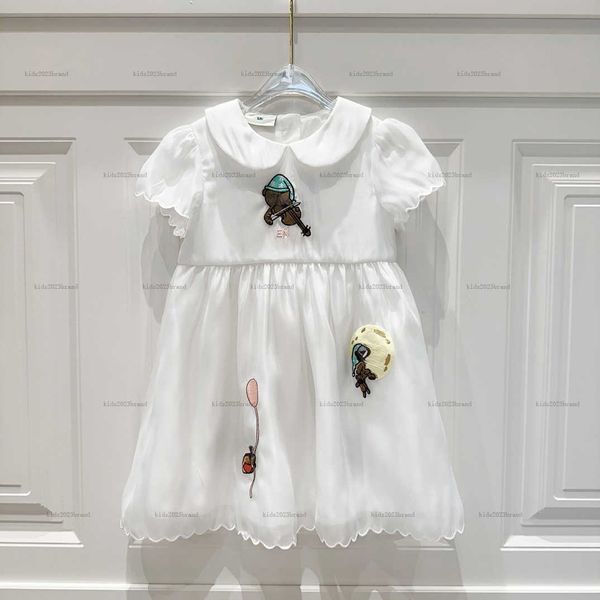 New Girls dress Embroidered doll bear princess dress Fashion lace material baby skirt kids designer clothes Various styles baby dress