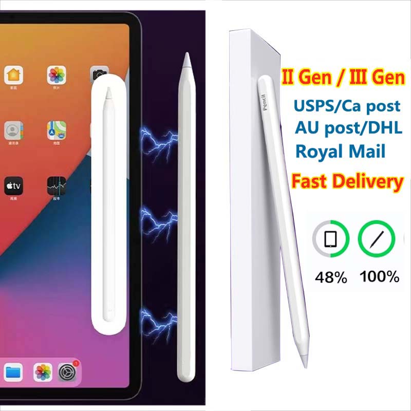 New Magnetic Active Stylus Pen Capacitive Magnet Drawing Pencil 2nd generation Wireless Charging Touch Screen Pens for iPad Pro 3rd 11 12.9 Mini 6 A