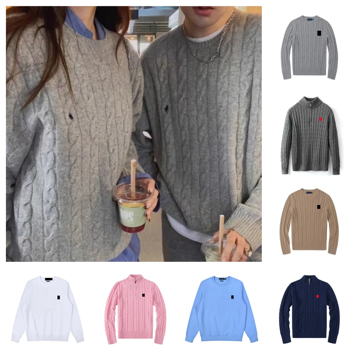 mens polos sweaters designer hoodie polo tracksuit casual small horser pull half zip knitwear Classic top Autumn jacket winter long sleeve pullover