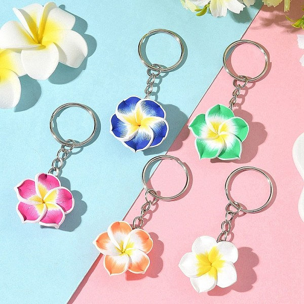 Portachiavi con ciondolo in pasta polimerica