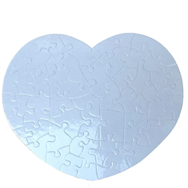 Round Jigsaw Puzzles Blank Heart Sublimation Party DIY Gold Sier Puzzle Paper Products Hearts Love Shape Transfer Printing Blanks Consumable