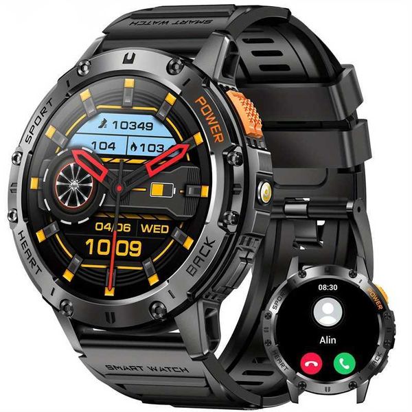 Smart Watches Smart Watch Bluetooth Call Heart Rate Fitness Tracker Waterproof Watch Outdoor Mens Sports Smart Watch Android iOS 530mAh CL24