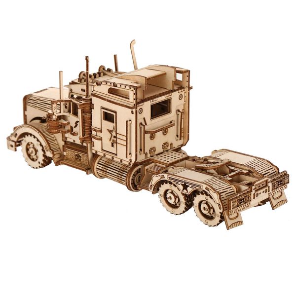 truck Model DIY 3D Wooden Puzzle Building Block Kits Assembly Toy Birthday Gift For Kids Adt He DecorT250206