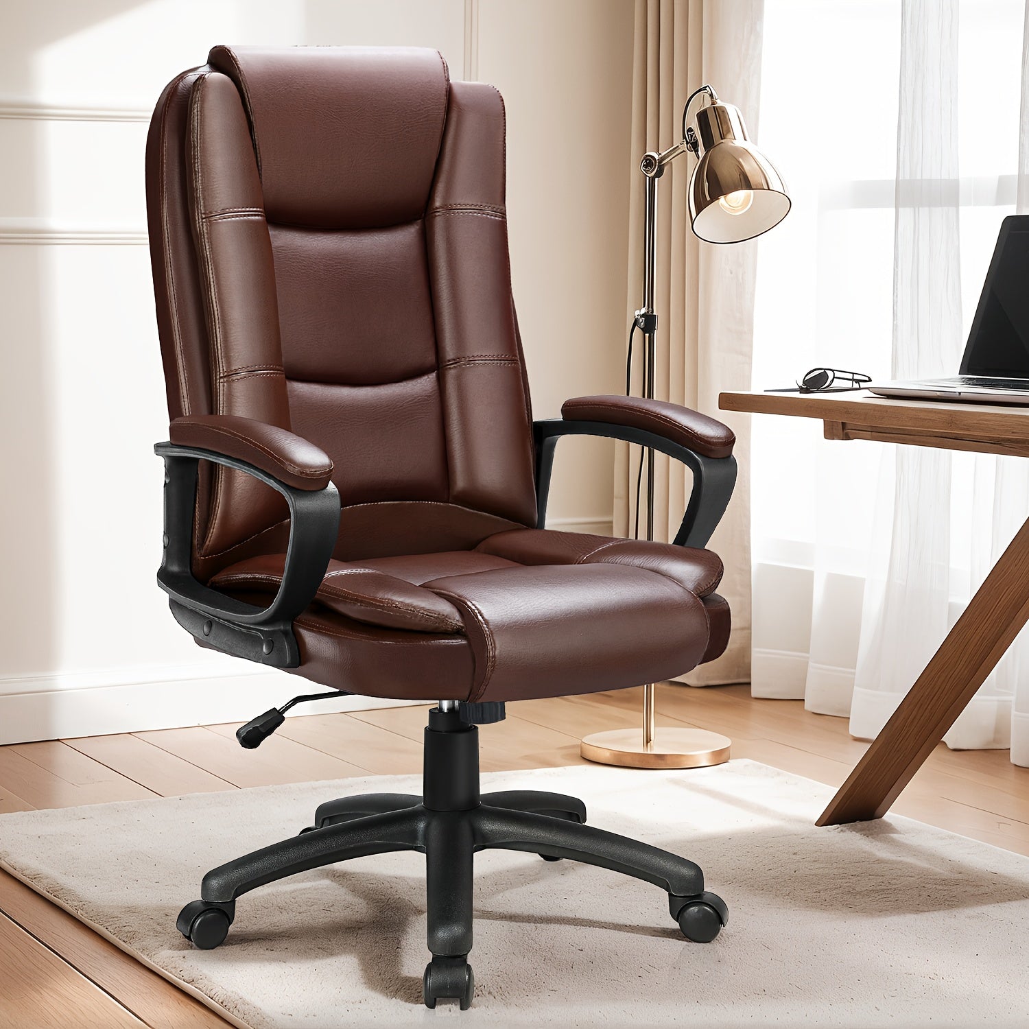 TEMU Home Office Desk Chair, 400lbs Big And Tall Managerial Executive Chair, High Back Computer Chair Gaming Chair, Ergonomic Adjustable Height