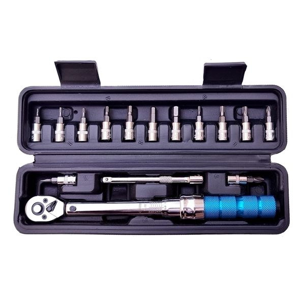 Electric Wrench Torque Set 15Pcs 1-4&quot; 2-24Nm Bike Allen Key Tool Socket Spanner Bicycle Repair Kit 230412